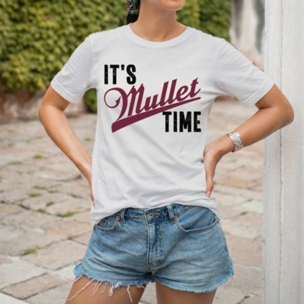 IT’S MULLET TIME Handmade Graphic Tee - Picture 4 of 6